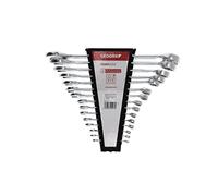 GEDORE red Combination Spanner Set 15 Pieces SW 6-32 Chrome Vanadium Steel Silver