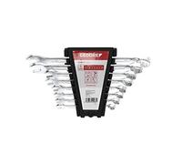 Gedore Red Combination Spanner Set, 8 Pieces, SW 8-19, Chrome Vanadium Steel, Silver