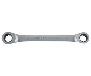 GEDORE Red Double Ring Ratchet Wrench Straight Shape, Metric Spanner Size 10 x 11 mm