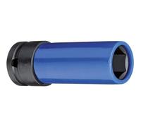 GEDORE red Impact wrench socket with protective sleeve, Socket, 1/2" 12.5 mm drive, Hex, AF 17 mm, Long, Automotive, R63041716