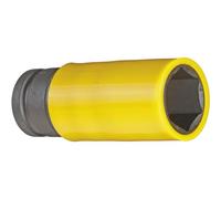 GEDORE red Impact wrench socket with protective sleeve, Socket, 1/2" 12.5 mm drive, Hex, AF 19 mm, Long, carmotive, R63041916