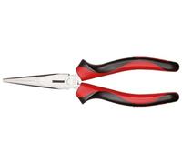 GEDORE Red Needle Nose Pliers Straight 200 mm/Straight Gripping Surfaces Longitudinal/Induction-Hardened Blades/Dual-Component Handle/Hand-Gentle Power Transmission
