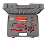 GEDORE red Photovoltaic Kit R21652005 | MC4 Solar Plug Tool Kit | Crimping Pliers 2.5-6mm², Wire Stripper, VDE Cable Scissors, MC4 Mounting Wrench | PV Installation Kit in Case