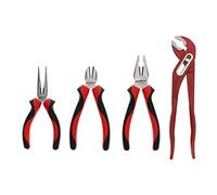GEDORE red Pliers set, Tool set with combination pliers/water pump pliers/telephone pliers/side cutter, R22150018