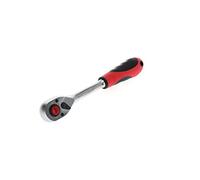 Gedore Red R60000027 Flex Ratchet Handle Lever with Dual-Component Handle (Fine-Toothed with 72 Teeth Length 250 mm.), 1/2-Inch, Red/Black