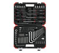 GEDORE Red Screw Tool Set TX 1/4 Inch + 1/2 Inch 75 Pieces