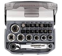 Gedore RED Socket Set 1/4" 23 Pieces 6-13 mm + bits