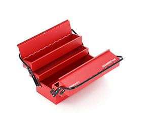 GEDORE red Tool box, 5 compartments, Large, Empty, Dimensions (LxWxH): 260x535x210 mm, Red, Sheet steel, Sorting box, R20600073