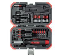 GEDORE Red Torsion Bit Set - 43-Piece Set Including Bendable Bit Screwdriver with Ratchet Function, in Practical Storage Case