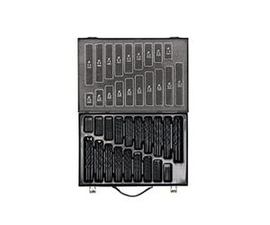 GEDORE red Twist drill bit set, 170-pc., Rolled, Right hand cutting, Tip angle 118°, in Metal box, HS steel, R93500170