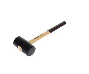GEDORE Rubber Mallet with Wooden Handle, Dia. 65 mm, Hammer with ash Wood Handle, 2 Flat Striking Faces, Tool, Forged, 226 E-2