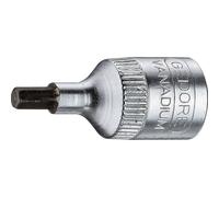 Gedore IN205 1/4 5 x 28 mm 6 Hex Screws Screwdriver Bit Socket - Silver