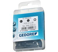 Gedore Screwdriver Bit 1/4" value pack 10 Pieces PH 2 L 6541400