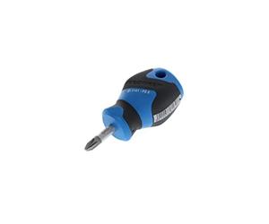 GEDORE Screwdriver Phillips PZ2 small, Mini screwdriver short, 3-component handle, length 81 mm, 2161 PZ 2