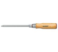 GEDORE Screwdriver with Wooden Handle, Phillips PH 1, 1 Piece, 162 1