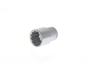 GEDORE Socket, 1/2" 12.5 mm drive, Hexagonal, 22 mm width, Tool, 19 22, Chrome-plated steel