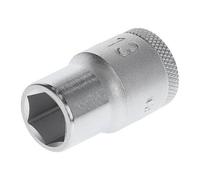GEDORE Socket, 1/2" 12.5 mm drive, Hexagonal, 13 mm width, Tool, 19 13, Chrome-plated steel