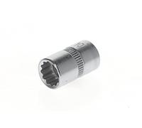 GEDORE Socket, 1/4" 6.3 mm drive, Bi-hex, 10 mm AF, Tool, D 20 10, Chrome-plated steel
