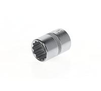 GEDORE Socket, 1/4" 6.3 mm drive, Bi-hex, 13 mm AF, Tool, D 20 13, Chrome-plated steel