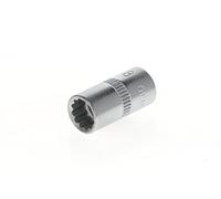 GEDORE Socket, 1/4" 6.3 mm drive, Bi-hex, 8 mm AF, Tool, D 20 8, Chrome-plated steel