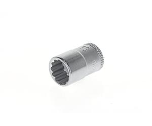 GEDORE Socket, 3/8" 10 mm drive, Bi-hex, 13 mm AF, Tool, D 30 13, Chrome-plated steel