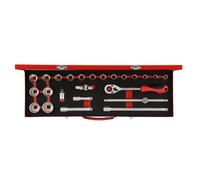 GEDORE Socket Set 1/2" Drive Sizes 10-32mm 24Pcs