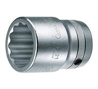 GEDORE Socket Spanner Insert 1 Inch, 12-Point 2 Inch, 1 Piece, D 21 2AF