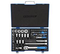 Gedore 6157490 Socket Wrench Set 1/4" + 1/2" 50 Pieces 4-30 mm