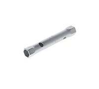 GEDORE Tubular box wrench, 17 + 19 mm, Hex, 155 mm long, Tool for nuts automotive, 26 R 17x19, Chrome-plated steel