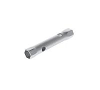 GEDORE Tubular box wrench, 25 + 28 mm, Hex, 195 mm long, Tool for nuts automotive, 26 R 25x28, Chrome-plated steel