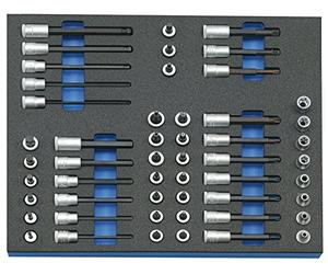 Gedore TX 30 2005 CT2 - Socket Spanner Set 3/8 "-2 1/4 ct Module 52 Pieces