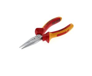 GEDORE VDE Telephone pliers, Electronics, Long nose, Toothed, Straight, Induction-hardened, Length 160 mm, VDE 8132-160 H