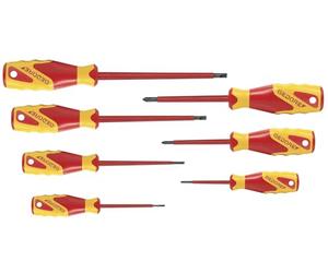 Gedore VDE2170-2160 PH-077/1616048 VDE Power Grip Screwdriver Set, Red and Yellow