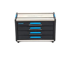 GEDORE WorkMo B3 toolbox, 4 drawers, 1 compartment, Plastic/aluminium, Lockable with accessories, Empty, Tool mobile 1110 WM-34