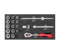 GEDOREred R22150020 Socket Spanner Set 3/8 1/3 CT Module 8-Piece