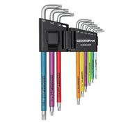 GEDOREred R36401009 Angle Screwdriver Set TX T10-T50 9-Piece with
