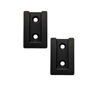 Gedotec 2 Pack Matte Black Closet Rail Brackets Square Brackets Compatible with Gedotec Edge Clothes Rail Side Bearing for Square Bars with 30X Cross Section