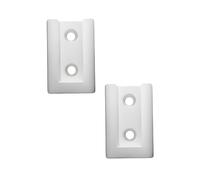 Gedotec 2 Pack Matte White Closet Rail Brackets Square Brackets Compatible with Gedotec Edge Clothes Rail Side Bearing for Square Bars with 30 Cross Section