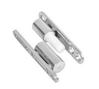 Gedotec 2X Two-Part Door Hinges for Wooden Interior Doors | Screw-On Renovation Hinges with Plain Bearing Technology [Maintenance-Free] | Galvanized Steel Ø 15 mm