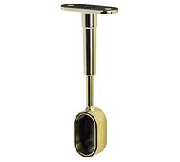 Gedotec 30mm x 15mm Ceiling Mounted Wardrobe Rail Bracket Polished Brass Oval Bracket Height Adjustable