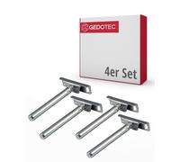 Gedotec Adjustable Shelf Bracket | Pack of 4 Invisible Shelf Brackets | Nova Pro | Shelf Support Made of Galvanised Iron | Shelf Brackets for Wall Mounting