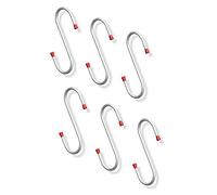 Gedotec all Purpose Hook Eimerhaken S-HOOK Large from Metal | Suspension Hook Steel Zinc Plated | Height 180 mm | Buoyancy 20kg | Branch Hook with Material Thickness 6 mm | 6 Piece - S-FÖRMIGE Hooks