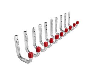 GedoTec® All-Purpose Wall Hooks Metal Screw-On Hooks Galvanised Steel - Depth 80 mm x Height 120 mm - Maximum Load 80 kg - Certified Quality - Pack of 20