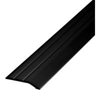 Gedotec Aluminium Transition Profile Self-Adhesive End Profile Aluminium | 1 Pc Floor Strip Height Adjustment | Compensation Profile Black Anodised | Cover Strip 200 cm | Transition Rail for Gluing