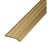 Gedotec Aluminium Transition Profile Self-Adhesive End Profile | Floor Strip Height Compensation | Compensation Profile Brass Anodised | Cover Strip 200 cm | 1 Piece - Transition Rail for Gluing