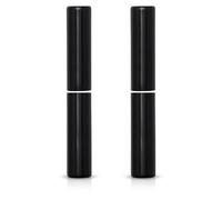 Gedotec Anuba Decorative Sleeves Round Attachment Sleeves for 3 DIM SFS Door Hinge Diameter 15 mm Plastic Black Hinge Sleeves for Band Height 112 mm 2 Pairs - Cover Caps for Drilling Hinges Room Door