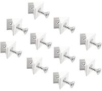 Gedotec Back Wall Connectors, White, Pack of 20 Body Connectors for Rear Wall and Drawer Floors, Back Wall Holder with Screw, Corner Connectors for Cabinets and Furniture Corner Connectors