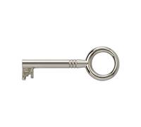 Gedotec Beard Key Cabinet Ward Key for Furniture Lock Replacement Key Decoration H2152 Lock No.1 JuNie Nickel-Plated Zinc Die-Cast