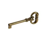 Gedotec Beard Key Metal Brown Burnished Rubbed Through | Mozart | 1 piece - Furniture Key Antique for Drawers | Handle Length: 35 mm