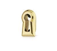 Gedotec Brass Key Socket Plate - Antique H7415 | Polished Shiny Rosette for Embedding | Cabinet Doors & Furniture Attachment | 1 Piece